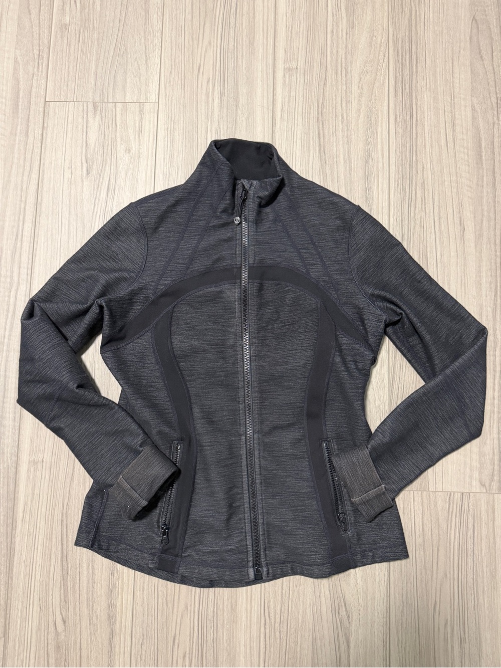 Lululemon Women’s Charcoal Heather Full-Zip Athletic Jacket